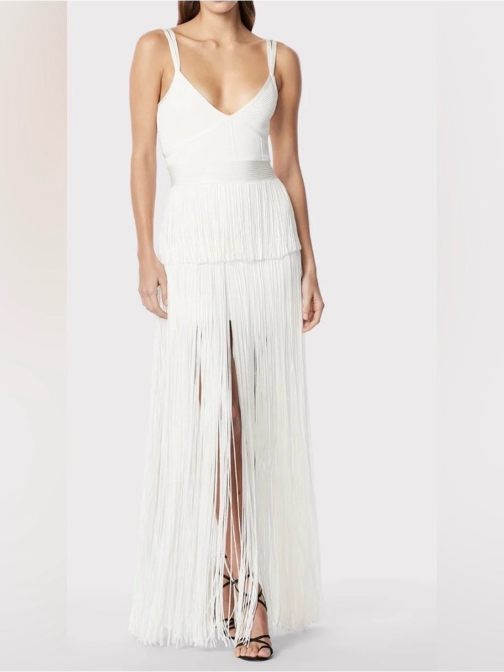 Hervé Léger The Holly Fringed Gown